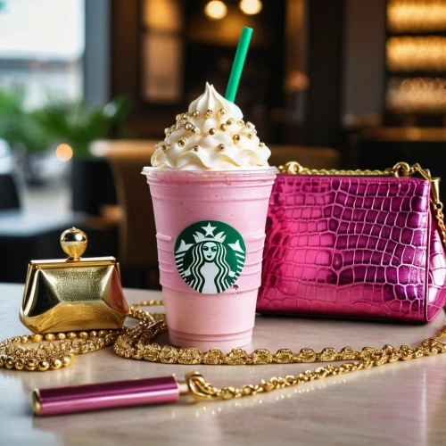 starbucks,frappé coffee,coffee cup sleeve,clove pink,product photography,currant shake,luxury accessories,colorful drinks,colored straws,wristlet,roumbaler straw,frappe,pink october,coffe-shop,coffee break,women's accessories,berry shake,product photos,pink elephant,color pink,Photography,General,Natural