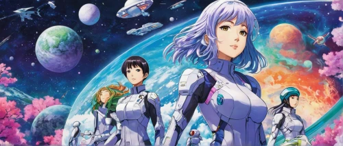yuki nagato sos brigade,sidonia,valerian,fairy galaxy,ice planet,galaxi,anime 3d,federation,space walk,lost in space,celestial bodies,evangelion eva 00 unit,galaxy,galaxy express,evangelion unit-02,water-the sword lily,universe,anime cartoon,outer space,skyflower,Illustration,Japanese style,Japanese Style 04