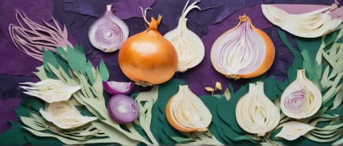 still life with onions,eggplants,onion bulbs,garlic bulbs,tommie crocus,colorful vegetables,solanaceae,eggplant,endive,decorative squashes,persian onion,farmers market purple onions,allium,tulip background,cultivated garlic,egg plant,bulbs,crocus flowers,wall,gourds,Unique,Paper Cuts,Paper Cuts 07