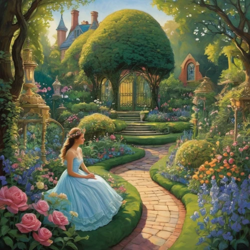 girl in the garden,cottage garden,a fairy tale,cinderella,fairy tale,children's fairy tale,english garden,fairy world,to the garden,in the garden,gardens,fairy village,flower garden,fairy door,the garden,green garden,fairytale,rose garden,towards the garden,dandelion hall,Conceptual Art,Fantasy,Fantasy 07