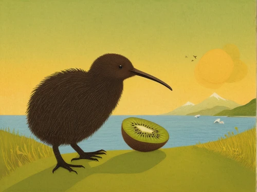 kiwi,kiwis,green kiwi,hardy kiwi,kiwi fruit,kiwi halves,kiwi coctail,kiwi plantation,kiwi lemons,kiwifruit,bird painting,currawong,new caledonian crow,coastal bird,marsh bird,american coot,coconuts on the beach,shorebird,bird illustration,flightless bird,Conceptual Art,Oil color,Oil Color 16