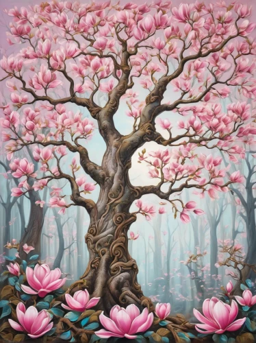 magnolia tree,magnolia trees,sakura tree,magnolias,cherry blossom tree,magnolia,pink magnolia,blossom tree,blossoming apple tree,magnolia blossom,chinese magnolia,sakura blossom,japanese magnolia,blooming tree,sakura trees,magnolia flowers,flourishing tree,flower tree,yulan magnolia,blooming trees,Conceptual Art,Fantasy,Fantasy 22