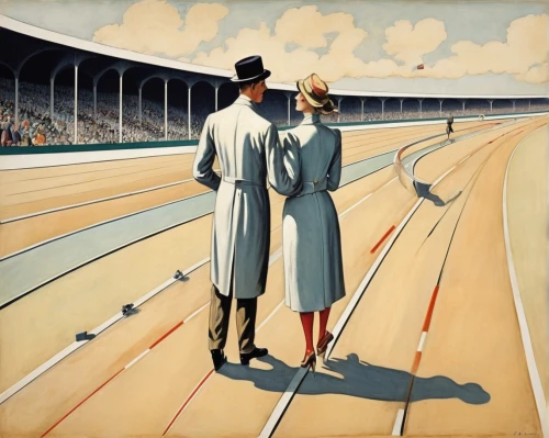 track racing,racetrack,greyhound racing,race track,silverstone,spectator,vintage man and woman,board track racing,le mans,lemans,track,pit lane,1929,1926,modern pentathlon,olle gill,flat racing,track and field,1925,california raceway,Illustration,Black and White,Black and White 25