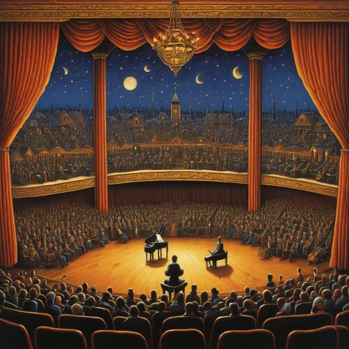 concert hall,philharmonic orchestra,orchestra,symphony orchestra,berlin philharmonic orchestra,concerto for piano,orchesta,audience,musicians,theater,music society,theatre,musical ensemble,puppet theatre,orchestra division,theater stage,musical dome,theater curtain,philharmonic hall,grand piano,Conceptual Art,Daily,Daily 33