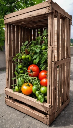 tomato crate,vegetable crate,crate of vegetables,crate of fruit,vegetable basket,vine tomatoes,container plant,roma tomatoes,door-container,grape tomatoes,fresh vegetables,pallet transporter,shipping container,wooden cart,cherry tomatoes,shopping cart vegetables,vegetable garden,grocery basket,container transport,wooden pallets,Conceptual Art,Graffiti Art,Graffiti Art 02