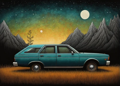 moon car,station wagon-station wagon,plymouth voyager,camping car,retro automobile,retro vehicle,retro background,illustration of a car,mercedes benz w123,volvo 440,cd cover,mercedes-benz w126,volvo 164,retro car,travel trailer poster,jeep wagoneer,vanagon,ford granada,mercedes-benz w123,notchback,Illustration,Abstract Fantasy,Abstract Fantasy 19