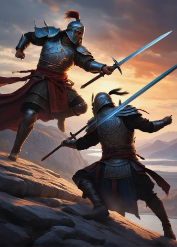sword fighting,swordsmen,game illustration,guards of the canyon,massively multiplayer online role-playing game,heroic fantasy,duel,lancers,assassins,knights,battle,assault,swords,game art,quarterstaff,longbow,wall,cg artwork,swordsman,gladiators,Photography,Documentary Photography,Documentary Photography 14