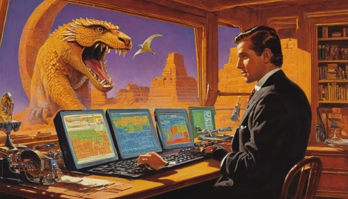 man with a computer,dosbox,financial world,stock broker,financial advisor,night administrator,stock trader,computer business,day trading,atari st,stock exchange broker,computing,sysadmin,an investor,computer graphics,business world,windows 95,online banking,computer game,gold business,Conceptual Art,Sci-Fi,Sci-Fi 19