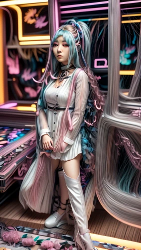 hatsune miku,harajuku,libra,cleopatra,digiart,cyberspace,futuristic,aqua,neo-burlesque,artist doll,jukebox,anime japanese clothing,world digital painting,cyberpunk,3d fantasy,cyber,digital art,art background,sex doll,pastel colors