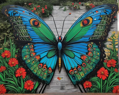 ulysses butterfly,morpho butterfly,tropical butterfly,butterfly floral,hesperia (butterfly),morpho,french butterfly,butterfly green,butterfly background,blue morpho butterfly,cupido (butterfly),butterfly,flutter,c butterfly,street art,butterflies,graffiti art,butterfly effect,streetart,blue morpho,Conceptual Art,Graffiti Art,Graffiti Art 01