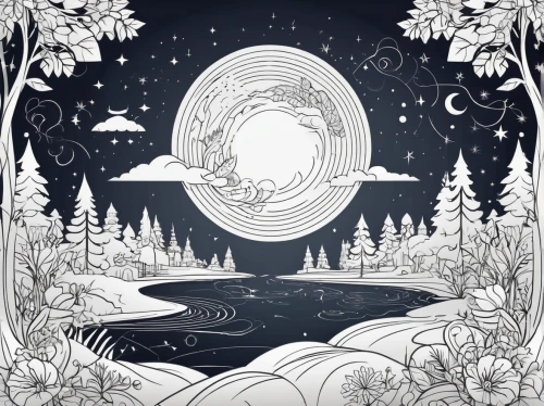 moon phase,snow globe,lunar phase,frame border illustration,constellation swan,snowglobes,line art wreath,celestial body,lunar,crescent moon,lunar phases,snow globes,frame illustration,swan lake,celestial bodies,hand-drawn illustration,phase of the moon,moons,planisphere,mono line art,Illustration,Black and White,Black and White 04