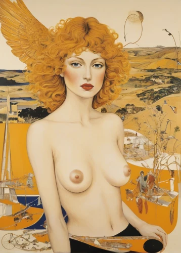 venus,the blonde in the river,david bates,blonde woman,eurema lisa,the sea maid,secret garden of venus,cupido (butterfly),siren,lilian gish - female,vintage art,sea beach-marigold,aphrodite,art deco woman,girl with cereal bowl,dali,mary-gold,girl on the boat,fantasy woman,girl on the dune,Illustration,Retro,Retro 21