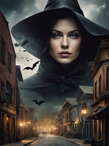 celebration of witches,vampire woman,gothic woman,witches' hats,witches hat,the witch,witches,calling raven,witch's hat,fantasy picture,scythe,black raven,gothic portrait,lamplighter,photoshop manipulation,black crow,raven rook,huntress,witch broom,raven girl,Photography,Black and white photography,Black and White Photography 07