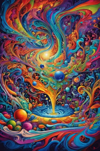 psychedelic art,colorful spiral,dimensional,vortex,swirling,lsd,psychedelic,swirls,colorful background,flow of time,kaleidoscopic,the universe,space art,universe,galaxy collision,spiral nebula,inner space,kaleidoscope,cosmic eye,acid,Illustration,Realistic Fantasy,Realistic Fantasy 39