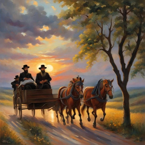 stagecoach,pilgrims,horse-drawn,old wagon train,straw carts,horse drawn,cart of apples,straw cart,horse-drawn carriage,carriage,covered wagon,rural landscape,horse-drawn vehicle,western riding,man and horses,horse and buggy,horse carriage,travelers,wooden carriage,oil painting on canvas