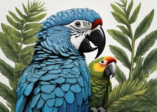 parrot couple,couple macaw,macaw hyacinth,macaws blue gold,blue macaws,blue macaw,parrots,macaws of south america,fur-care parrots,tropical birds,macaws,macaw,blue and gold macaw,blue and yellow macaw,passerine parrots,parakeets,parrot feathers,blue parrot,bird couple,edible parrots,Illustration,Black and White,Black and White 09