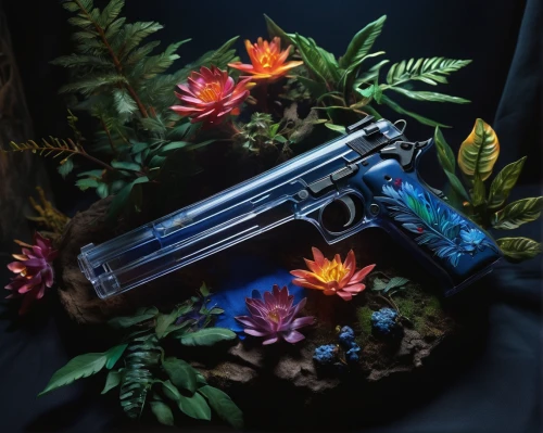 smith and wesson,flower painting,colt 1851 navy,cd cover,floral,handgun,retro flowers,flowers png,floral composition,floral background,album cover,gun,pistols,pistol,floral mockup,gunshot,flower background,hand-painted,flower art,vintage pistol,Photography,Artistic Photography,Artistic Photography 02