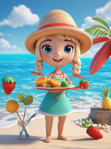 summer background,summer foods,watermelon background,summer icons,the beach pearl,candy island girl,summer items,summer feeling,watermelon wallpaper,cute cartoon image,summer fruit,straw hat,summer season,cute cartoon character,summer day,delight island,beach background,summer holidays,summer,summer clip art,Unique,3D,3D Character