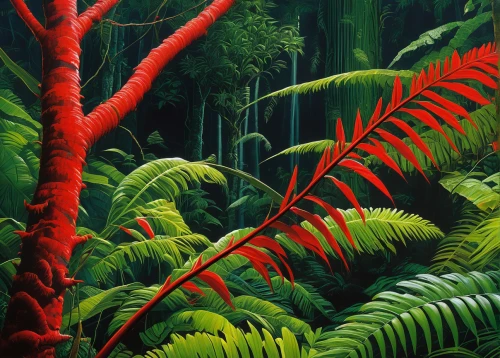 tree ferns,tropical and subtropical coniferous forests,rainforest,rain forest,ferns,tropical jungle,valdivian temperate rain forest,exotic plants,fern fronds,tropical leaf,leucaena,tropical tree,vegetation,forest plant,palm fronds,cycad,oleaceae,palm forest,forest landscape,tropical greens,Conceptual Art,Sci-Fi,Sci-Fi 08