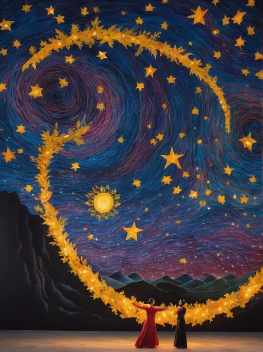 chalk drawing,starry night,the moon and the stars,astronomy,starscape,stargazing,starry sky,falling stars,the night sky,celestial bodies,constellations,the stars,falling star,stars and moon,night stars,the universe,drawing with light,planetarium,universe,moon and star,Art,Artistic Painting,Artistic Painting 31