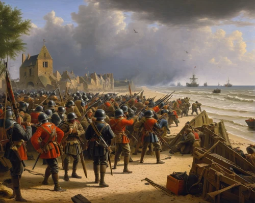 naval battle,clécy normandy,fort of santa catalina,orders of the russian empire,cape dutch,waterloo,haiti,historical battle,caquelon,normandy,east indiaman,constantinople,prussian asparagus,belem,christopher columbus's ashes,prussian,crimea,the storm of the invasion,matanzas,sloop-of-war,Art,Classical Oil Painting,Classical Oil Painting 41