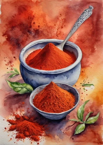 chili powder,paprika powder,punjena paprika,colored spices,five-spice powder,indian spices,muhammara,berbaceous,cayenne,masala,tandoori masala,cayenne pepper,garam masala,harissa,ras el hanout,red chile,curry powder,achaar,baharat,salsa sauce,Illustration,Paper based,Paper Based 24