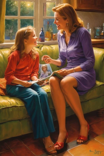 little girl and mother,oil painting,conversation,oil painting on canvas,child is sitting,contemporary witnesses,mother and daughter,girl with cereal bowl,mom and daughter,oil on canvas,stepmother,blogs of moms,young women,carol m highsmith,church painting,children studying,woman sitting,two girls,grandchildren,girl sitting,Illustration,Realistic Fantasy,Realistic Fantasy 32