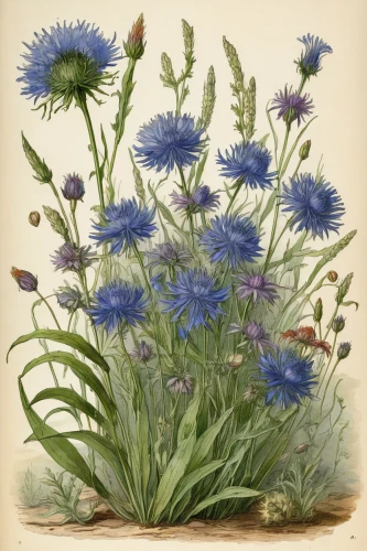 cyanus cornflower,perennial cornflowers,jasione montana,cornflower,cornflowers,phacelia,aster tongolensis,echinops,illustration of the flowers,phacelia tanacetifolia,globe thistle,cape marguerites,china aster,tansy phacelia,borage family,new york aster,chicory,flower illustration,asters,gilia tricolor,Illustration,Retro,Retro 22