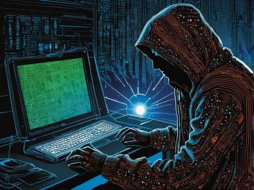 cyber crime,hacker,hacking,cybercrime,cyber,anonymous hacker,cybersecurity,cyber security,man with a computer,cryptography,cyberspace,computer freak,cybernetics,computer security,darknet,kasperle,data retention,information security,cybertruck,it security,Illustration,Black and White,Black and White 06