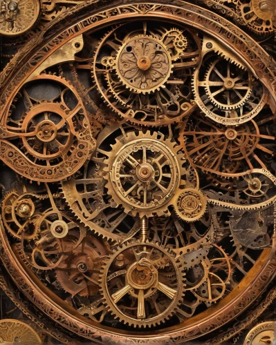 steampunk gears,clockmaker,clockwork,watchmaker,grandfather clock,steampunk,mechanical watch,clocks,old clock,wall clock,astronomical clock,clock face,gears,longcase clock,time spiral,clock,time pointing,antique background,mechanical puzzle,cogs,Illustration,Realistic Fantasy,Realistic Fantasy 13