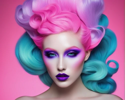 pop art colors,pop art style,violet head elf,purple and pink,pink-purple,pink lady,fuchsia,curlers,neon makeup,airbrushed,pop art girl,pop art woman,cotton candy,pink octopus,popart,bouffant,cosmetics,cool pop art,pop art,pastel colors,Conceptual Art,Daily,Daily 22