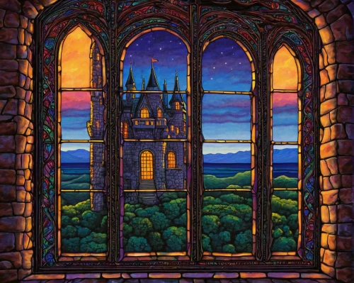 stained glass windows,castle windows,stained glass window,stained glass,the window,church windows,window,fairy tale castle,window to the world,big window,church window,knight's castle,windows,hogwarts,stained glass pattern,row of windows,fairytale castle,hohenzollern castle,hall of the fallen,dusk,Conceptual Art,Daily,Daily 23