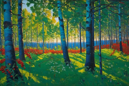 birch forest,forest landscape,row of trees,tree grove,coniferous forest,the forests,birch trees,copse,mixed forest,green forest,birch alley,pine forest,deciduous forest,forest road,spruce forest,forest ground,the forest,forest glade,forests,forest background,Art,Classical Oil Painting,Classical Oil Painting 27
