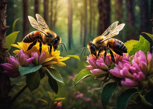 bumblebees,honeybees,honey bees,two bees,bees,bee,wild bee,beekeeping,western honey bee,beekeepers,pollinating,pollination,bombus,pollinate,pollinator,bee-keeping,beehives,swarm of bees,giant bumblebee hover fly,honeybee,Photography,Artistic Photography,Artistic Photography 14