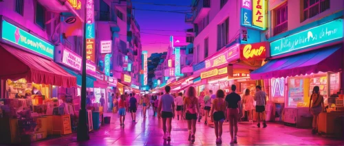 colorful city,shinjuku,tokyo,tokyo city,neon lights,shibuya,osaka,neon light,world digital painting,tokyo ¡¡,hong kong,busan night scene,cyberpunk,shopping street,taipei,harajuku,neon arrows,colored lights,neon coffee,neon,Conceptual Art,Sci-Fi,Sci-Fi 28