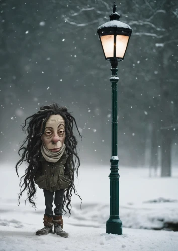 the snow queen,russian winter,the cold season,winter mood,winters,little girl in wind,in the winter,rag doll,snowfall,scared woman,winter,cold winter weather,babushka doll,snowstorm,scary woman,cold weather,christmas carol,in winter,doll head,snow man