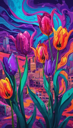 tulip background,tulips,tulip festival,violet tulip,tulip bouquet,tulip flowers,two tulips,tulip field,wild tulips,tulip fields,tulips field,springtime background,flower painting,spring background,orange tulips,tulip blossom,crocuses,easter background,flower background,pink tulips,Conceptual Art,Oil color,Oil Color 23