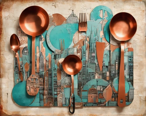 copper utensils,copper cookware,utensils,kitchen utensils,cooking utensils,pots and pans,musical instruments,cutlery,vintage dishes,flatware,kitchenware,music instruments,dishes,ladles,instruments,kitchen tools,kitchen utensil,instruments musical,music instruments on table,transistors,Unique,Paper Cuts,Paper Cuts 06