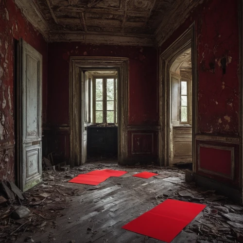 luxury decay,abandoned room,urbex,empty interior,abandoned places,abandoned place,red paint,lost places,abandoned house,abandoned,empty hall,red place,empty room,abandonded,lost place,asylum,derelict,disused,villa cortine palace,decay,Conceptual Art,Daily,Daily 06