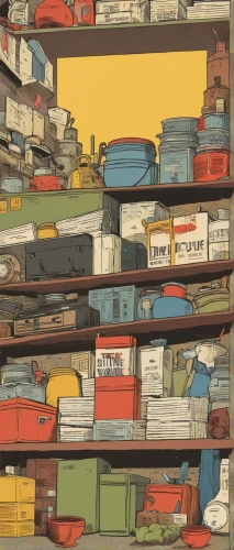 stacked containers,clutter,toolbox,inventory,watercolor shops,carton boxes,storage,shelves,banana box market,containers,salvage yard,boxes,scrapyard,drawers,pile of books,stockpile,flea market,scrap yard,vintage background,books pile,Illustration,Vector,Vector 12