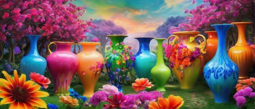 vases,flower vases,glass painting,vase,flower painting,flower vase,splendor of flowers,colorful flowers,colorful background,colorful glass,oil painting on canvas,background colorful,glass vase,oil painting,art painting,flower art,colorful life,colored pencil background,still life of spring,harmony of color,Illustration,Realistic Fantasy,Realistic Fantasy 37