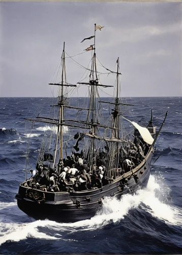 full-rigged ship,sloop-of-war,galleon ship,east indiaman,trireme,barquentine,galleon,steam frigate,mayflower,caravel,sea sailing ship,baltimore clipper,rescue and salvage ship,ship replica,pirate ship,united states coast guard cutter,ironclad warship,portuguese galley,naval trawler,three masted sailing ship,Illustration,Black and White,Black and White 26