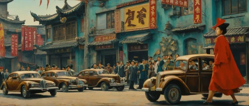 ha noi,china town,chinatown,shanghai disney,dongfang meiren,oriental painting,chinese art,vintage asian,chinese screen,saigon,shanghai,people's republic of china,chinese background,vietnam vnd,mg cars,hoian,viet nam,year of construction 1937 to 1952,hanoi,year of construction 1954 – 1962,Art,Artistic Painting,Artistic Painting 20