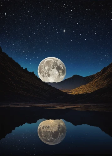 moon and star background,moonlit night,moonscape,moon photography,moonlit,lunar landscape,moon valley,full moon,blue moon,moon at night,super moon,moon night,landscape background,big moon,moonrise,valley of the moon,galilean moons,reflection in water,world digital painting,moon phase,Conceptual Art,Oil color,Oil Color 17