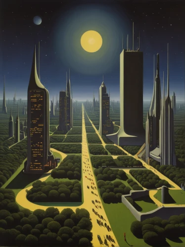 futuristic landscape,city highway,night highway,fantasy city,city scape,city cities,cityscape,metropolis,cities,evening city,vanishing point,city skyline,sky city,alligator alley,skyline,crossroads,night scene,city at night,sci fiction illustration,skyscrapers,Art,Artistic Painting,Artistic Painting 30