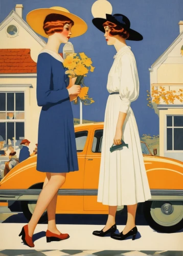 vintage illustration,olle gill,vintage women,1940 women,vintage art,woman shopping,twenties women,vintage girls,retro women,vintage fashion,vintage print,florists,woman with ice-cream,vintage man and woman,ford motor company,breton,woman in the car,woman holding pie,sun hats,shopping icon,Illustration,Retro,Retro 15