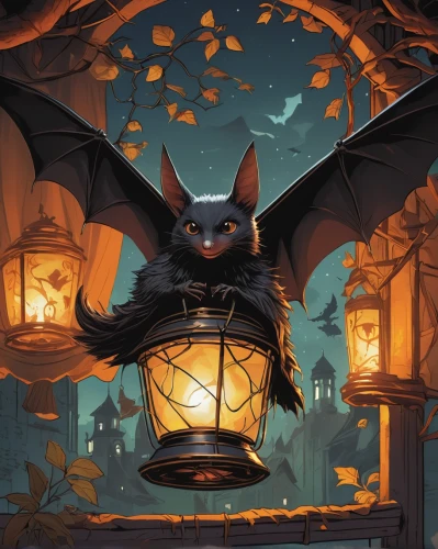 lantern bat,halloween illustration,bat,halloween poster,big brown bat,vampire bat,bats,bat smiley,hanging bat,halloween background,halloween black cat,halloween wallpaper,halloween scene,halloween frame,lantern,halloween pumpkin gifts,halloween 2019,halloween2019,tropical bat,halloween cat,Illustration,American Style,American Style 11