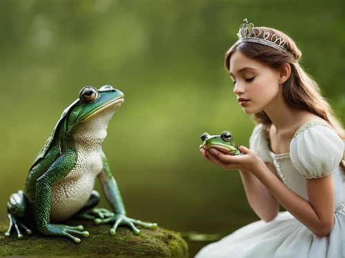 frog prince,children's fairy tale,woman frog,frog king,kissing frog,fairy tale,a fairy tale,green frog,fairy tale character,romantic portrait,fairytale characters,amphibians,frog gathering,girl and boy outdoor,kawaii frogs,fairy tales,tree frogs,courtship,frog background,fantasy picture,Photography,Fashion Photography,Fashion Photography 23