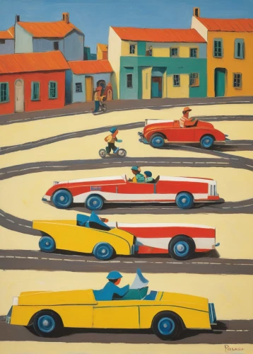 car race,car racing,automobiles,parcheesi,car races,1000miglia,miniature cars,toy cars,raceway,auto race,race cars,automobile racer,formula racing,sports car racing,matchbox car,driving school,car hop,auto racing,classic car meeting,racing road,Art,Artistic Painting,Artistic Painting 05