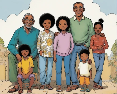 diverse family,african american kids,arrowroot family,a collection of short stories for children,smartweed-buckwheat family,afroamerican,the dawn family,seven citizens of the country,hemp family,legume family,cover,herring family,orphans,afro-american,international family day,caper family,african-american,dogbane family,hushpuppy,book cover,Illustration,American Style,American Style 14